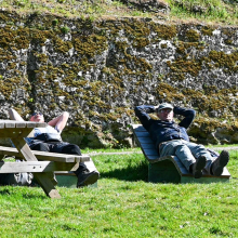 Un moment de détente autour des remparts