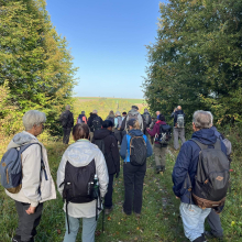 On arrive en vue de l’obélisque du château de Villette